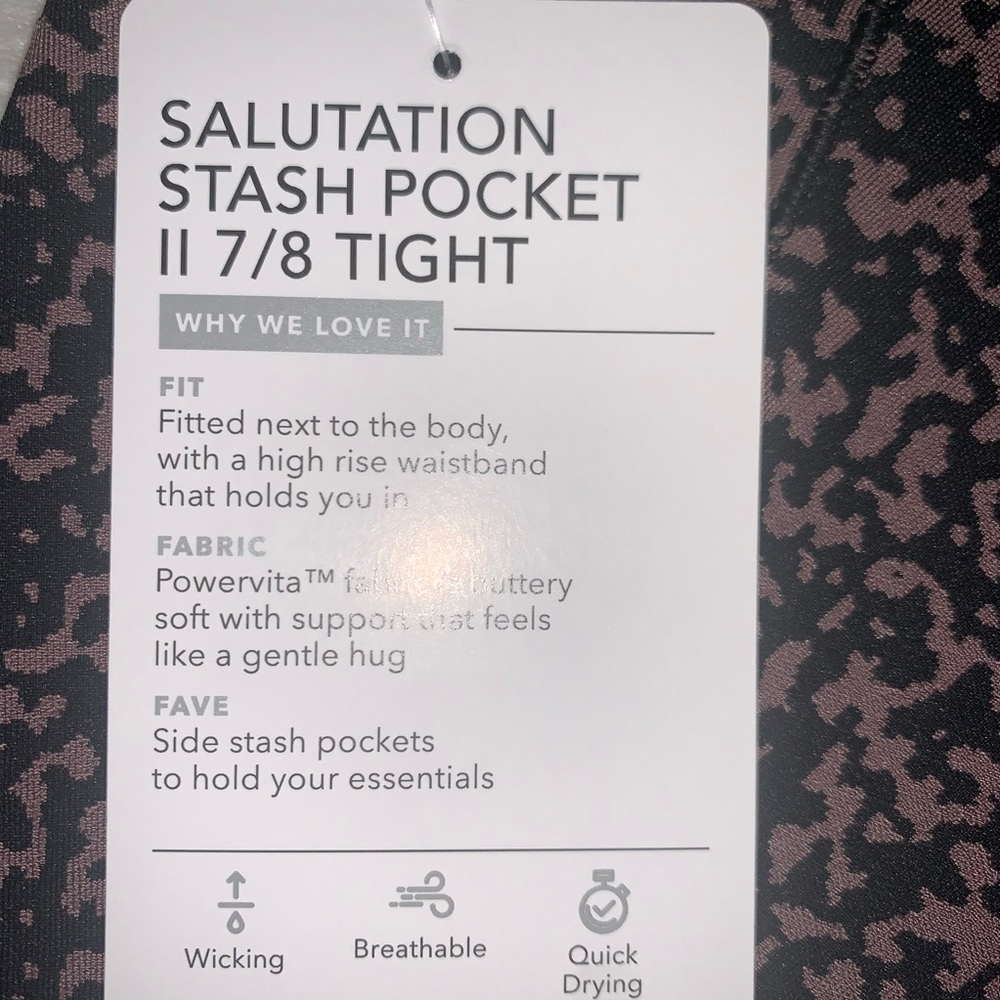 Athleta Salutation Stash Pocket II 7/8 tight - Picture 6 of 8